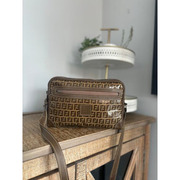 FENDI Vintage Zucca Monogram Crossbody/ Shoulder Bag - Picture 1 of 12